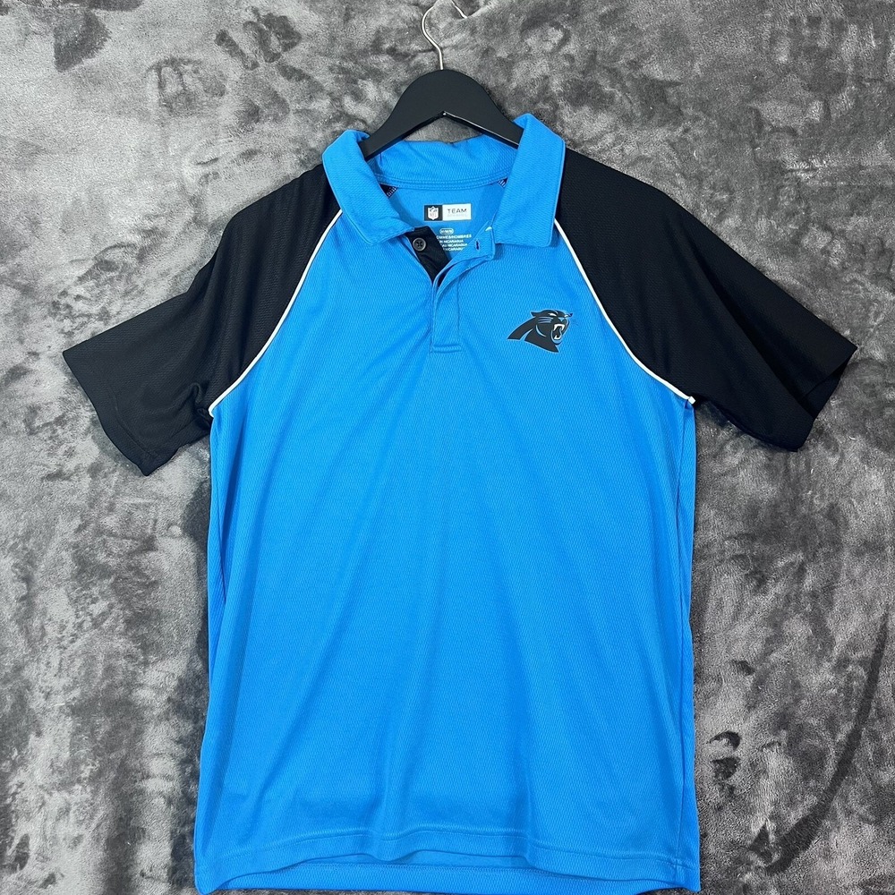 Carolina Panthers Polo Shirt NFL Licensed Team Apparel Mens Medium